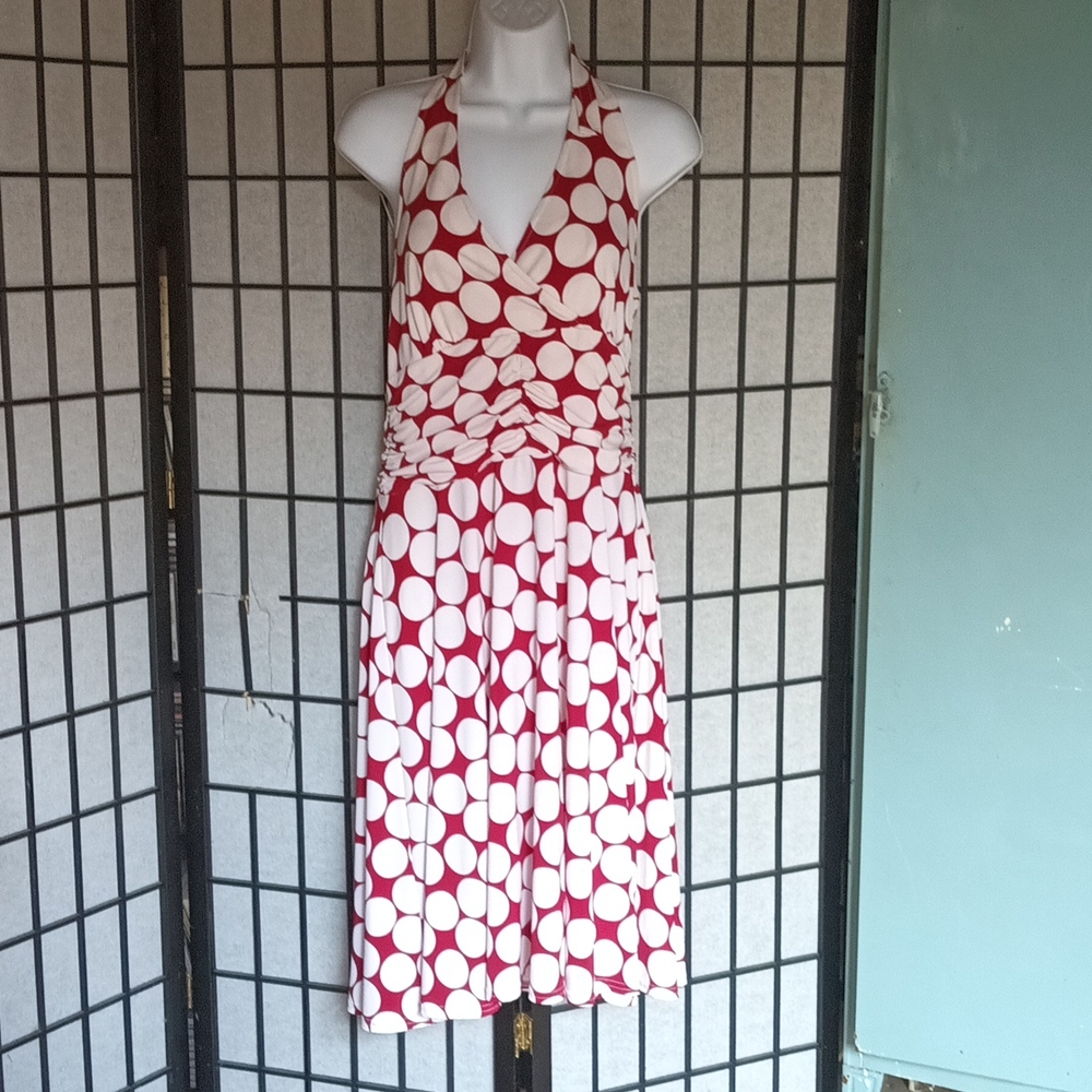 Medium women's vintage Donna Rae red polkadot dress
